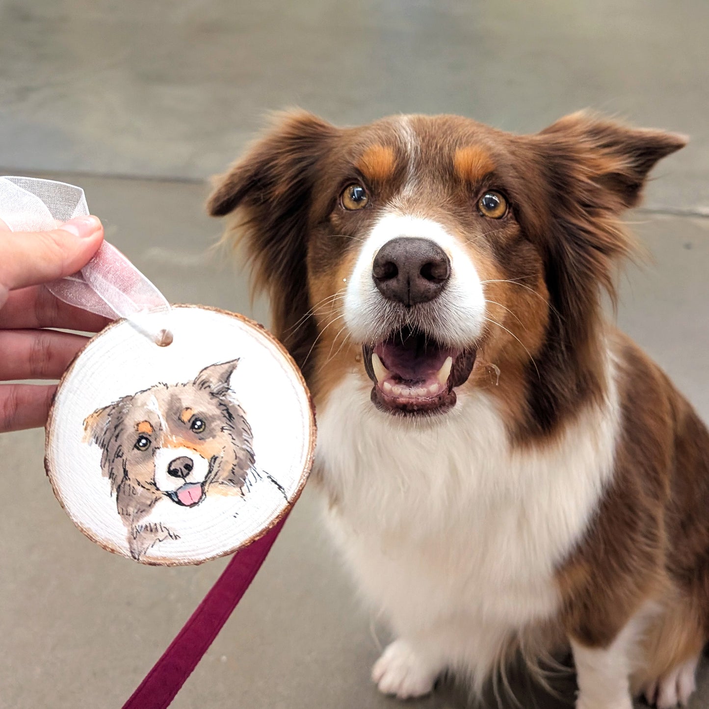 Custom Pet Portrait Wood Ornament