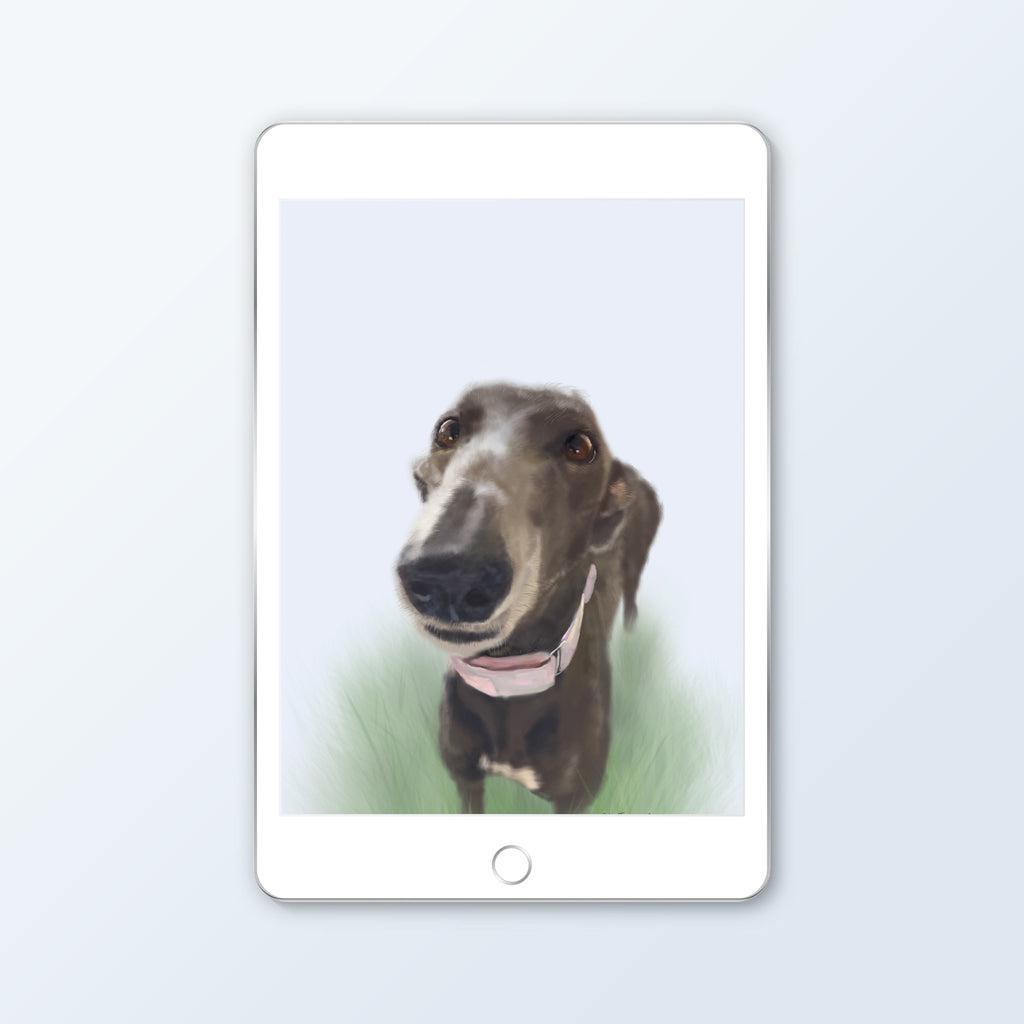 Custom Digital Pet Portraits (Digital File Only) - Mochi The Boss