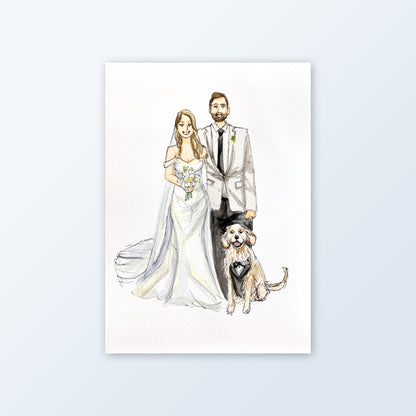 Special Bundle - Custom Watercolour Family & Pet Portraits (Original Hand-Painted Artwork)