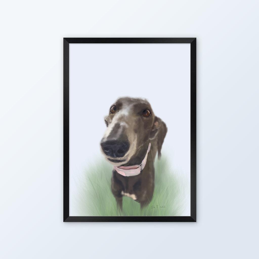 Custom Pet Portraits (Prints / Framed) - Mochi The Boss