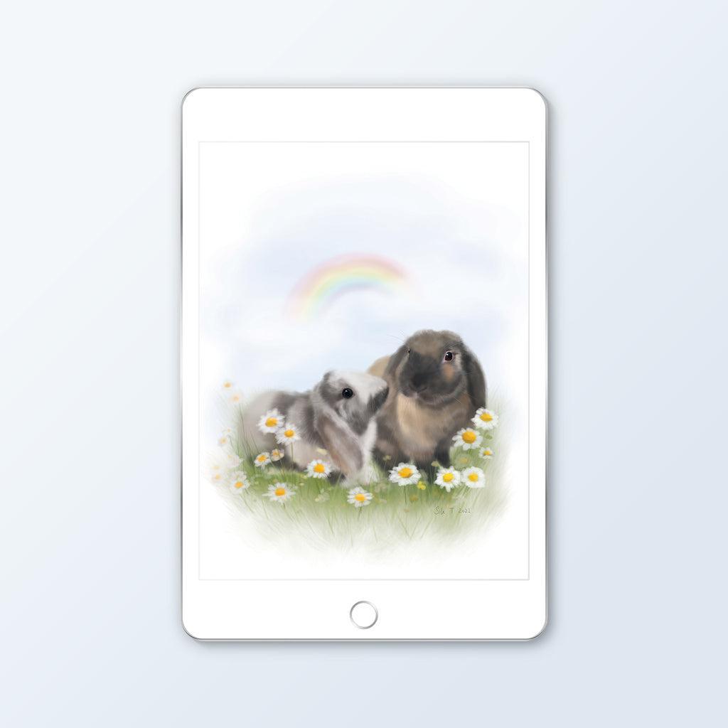 Custom Digital Pet Portraits (Digital File Only) - Mochi The Boss