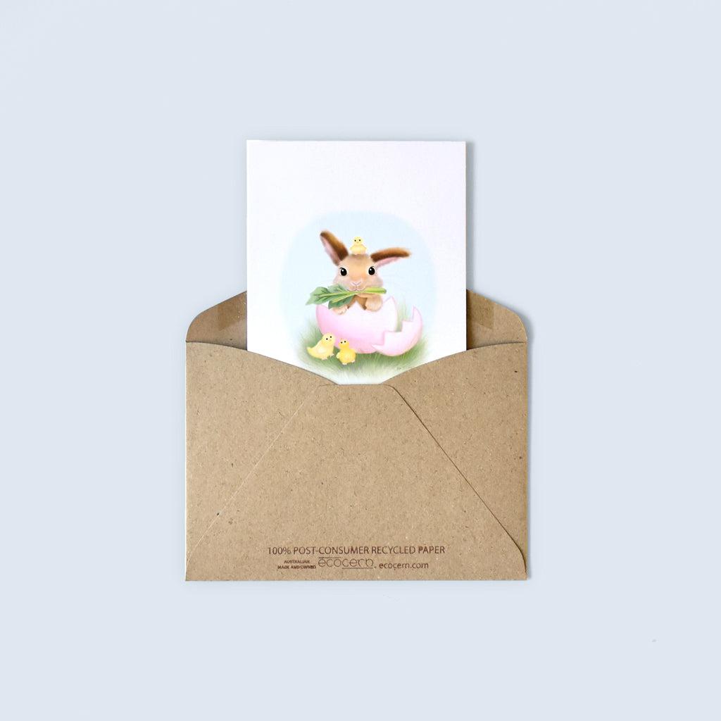 Hoppy Easter Bunny Card - Mochi The Boss