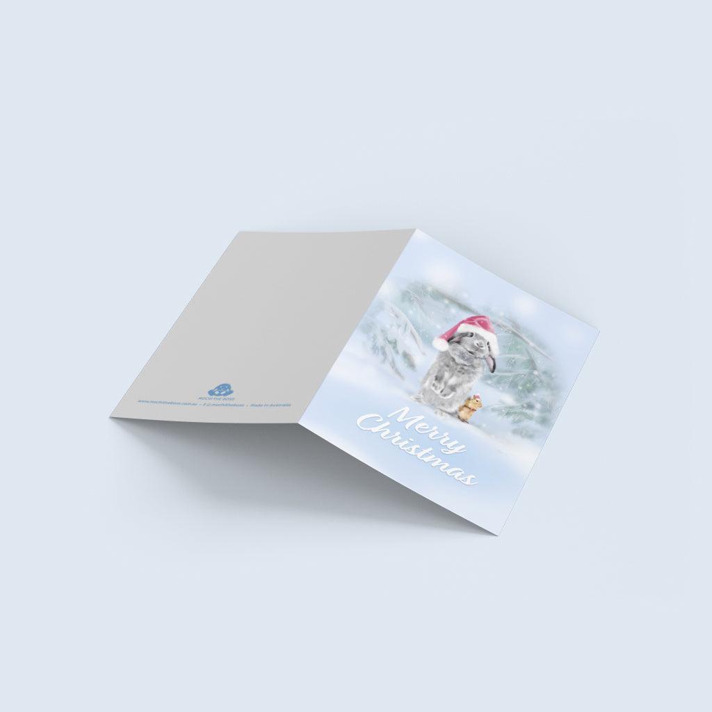 Bunny & Squirrel Christmas Card - Mochi The Boss